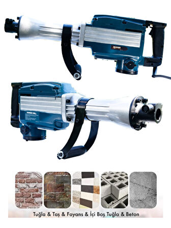 Rowermax Professional Büyük Tip Kırıcı Delici Hilti 16 Kg Elektrikli Kırıcı