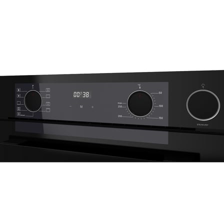 QEP64CS New Steamart&Fryart Serisi Buharlı Siyah Ankastre Fırın (0+9 Fonksiyon)