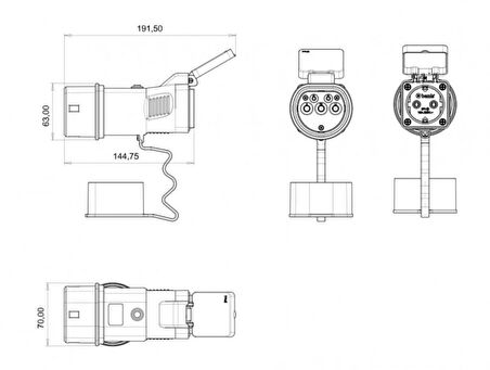 Bemis V2L Tek Çıkışlı Adaptör Hyundai Marka Araçlara Uygundur