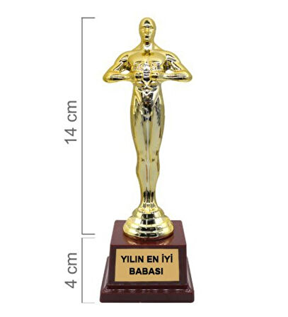 Eşe Sevgiliye Babaya Hediye Yılın En İyi Babası Oscarı Ödülü Hediye Büyük Boy