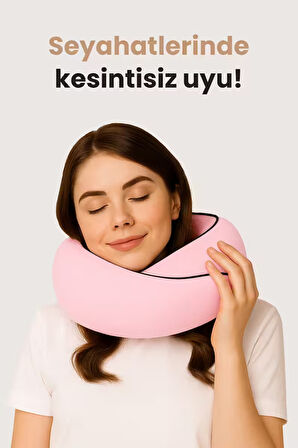 Viscoshy Seyahat Yastığı Pembe