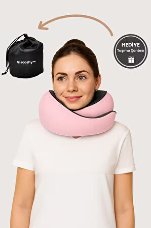 Viscoshy Seyahat Yastığı Pembe