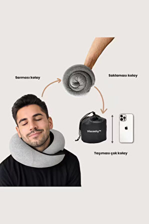 Viscoshy Seyahat Yastığı Mavi