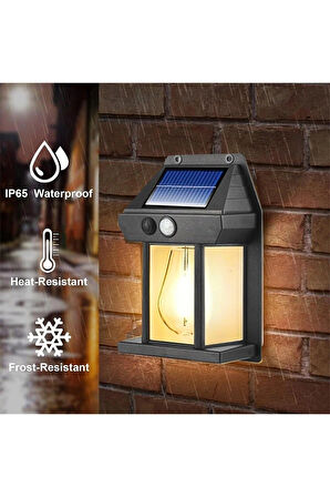 2 Adet Bahçe Led Ampul Büyük Boy 3 Mod'lu Sensörlü Güneş Enerjili Hareket Sensörlü Bahçe Led 3 Modlu