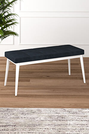 Arven Serisi 80x132 Açılabilir MDF Beyaz Mermer Desen Mutfak Masa Takımı 4 Sandalye 1 Bench