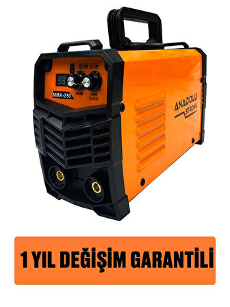 Anadolu Strong Bakır Sargı 250 Amper Dijital Gösterge Çift Kart Soğutma Kaynak Makinesi Yerli Üretim