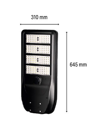 Huzur Elektrik Solar Led Sokak Armatürü 800w Ip65 Beyaz Işık 