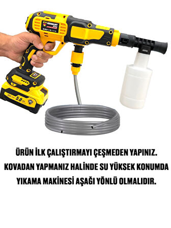 Germany Style 8005VFX Çift Akülü Şarjlı Oto Yıkama Makinesi Araç Köpük Yıkama Makinesi Eldiven Hediy