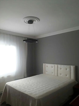 Hexagon ( Siyah Kasa, 4000k Işık Rengi ) Modern Led Avize, Salon, Mutfak, Oturma Yatak Odası Sarkıt