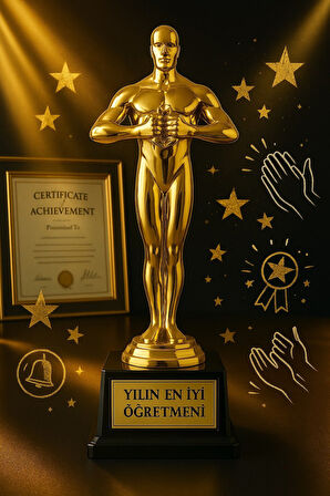 Sevgiliye Eşe Hediye Öğretmenler Gününe Anlam Katan Yılın En İyi Öğretmeni Oscarı Ödülü Biblosu
