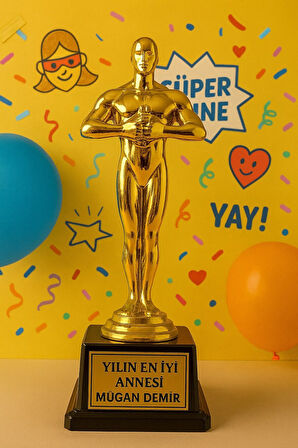 Sevgiliye Eşe En İyi Anneye Sevdiklerinize Hediye İsime Kişiye Özel Yılın En İyi Annesi Ödül Biblo