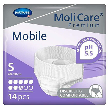 MOLİCARE 8 DAMLA KÜLOT BEZ KÜÇÜK BOY SMALL 14 LÜ*4 PAKET