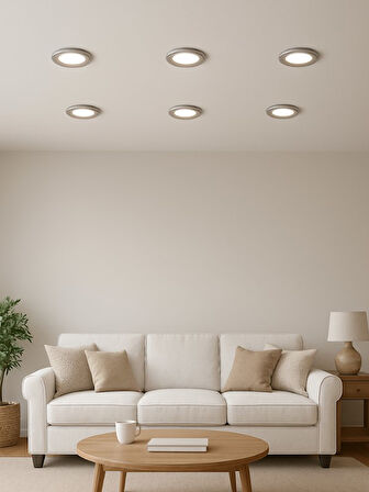 Huzur Elektrik Akik 7w 500lm 6400K Krom Kasa Beyaz Işık Spot lamba Ct-5252-B