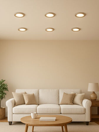 Huzur Elektrik Akik 7w 450lm 3200K Krom Kasa Günışığı Spot lamba Ct-5252-G