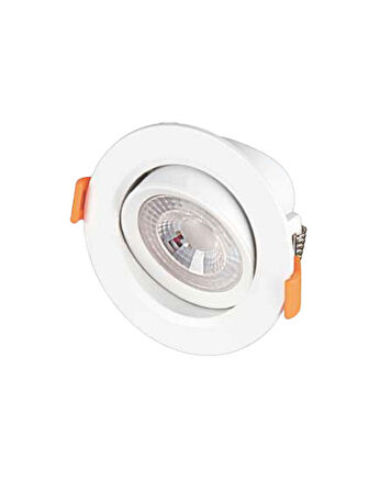 Huzur Elektrik Akik 7w 450lm 3200K Beyaz Kasa Günışığı Spot lamba Ct-5204-G