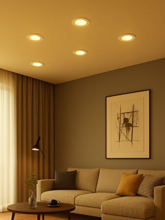 Huzur Elektrik Akik 7w 450lm 3200K Beyaz Kasa Günışığı Spot lamba Ct-5204-G