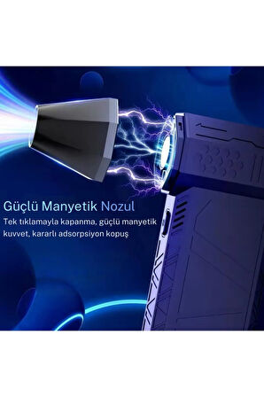 Araç Ev ve Elektronik Temizliği İçin Güçlü Şarjlı Hava Üfleme Makinesi 130.000 RPM Turbo Fan Blower