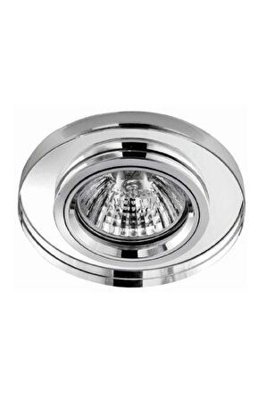 KDA821 7W GU5.3 Yuvarlak Aynalı Spot Kasası Beyaz Rengi (Ampül Dahildir)