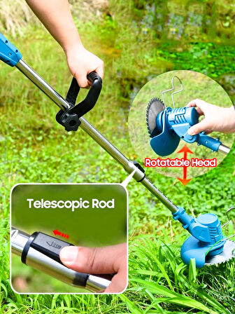 Germany Style Mxtr-Seri 2 Akülü Şarjlı Dal Kesme Budama Testeresi Ot Çayır Çim Biçme Makinesi