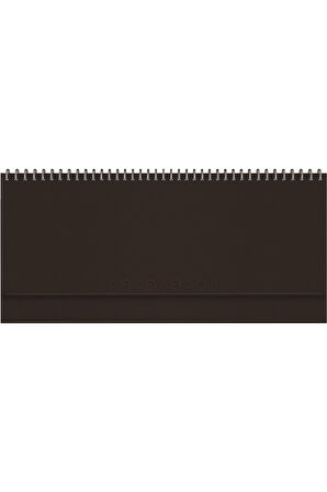 2026 504-GLK GLOBE Spiralli - Deri Sert Kapak 14X33 Haftalık Beyaz Masa Takvimi