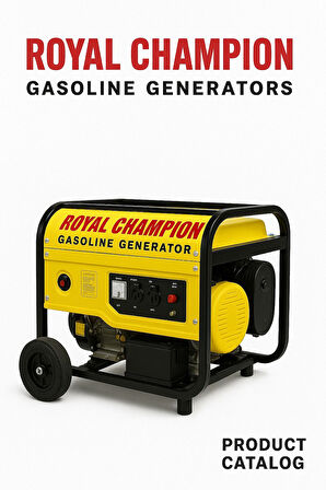 Royal Champion WX-6500 Uzaktan Kumandalı Çalıştırma 4 Kw Benzinli ipli marşlı Monofaze Portatif Jene