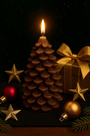 Romantik Ortam Işığı Rustik Dekor Kozalak Şekilli Mum El Yapımı Doğal Çam Kozalağı Mum Hediye 10x7CM