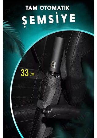 Tam Otomatik Şemsiye Rüzgara Dirençli Emniyetli Geniş ve Dayanıklı Tasarım 12 Telli Otomatik Şemsiye