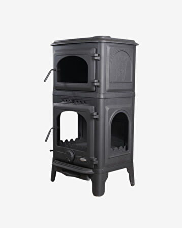 TDS İnci Fırınlı, Yan Camlı,Yan Kapaklı Döküm Şömine Soba