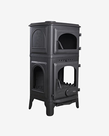 TDS İnci Fırınlı, Yan Camlı,Yan Kapaklı Döküm Şömine Soba