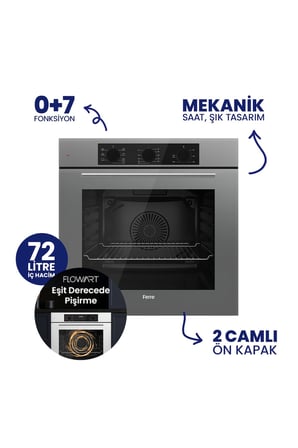 QBL62CPR - SS208 -D088SA 60 Cm Gri Cam Silentart Turbolu Ankastre Set -Yeni 2026