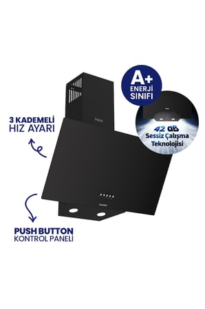QBL62CS - SS205 -D086SA 60 Cm Siyah Cam Silentart Turbolu Ankastre Set -Yeni 2026