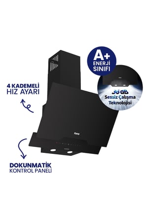 Fryart Siyah Cam Ankastre Set | 9 Kademe Ocak | 7 Fonksiyon Fırın | 36 dB Sessiz
