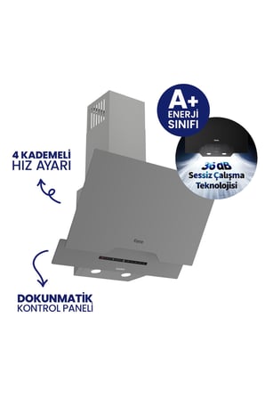 Fryart Gri Cam Ankastre Set | 9 Kademe Ocak | 7 Fonksiyon Fırın | 36 dB Sessiz