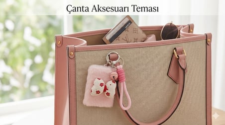 Pembe Peluş Kırmızı Beyaz Fiyonk Tasarımlı Çift Taraflı Katlanabilir Makyaj Aynası Çanta Aksesuarı