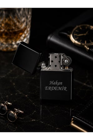 İsime Kişiye Özel İsim Yazılı Metal Benzinli Çakmak Premium Hediye Dolu Gönderim