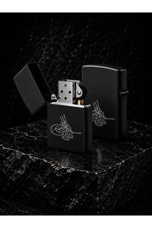 İsime Kişiye Özel Osmanlı Tuğrası Temalı Benzinli Çakmak Premium Hediye Dolu Gönderim