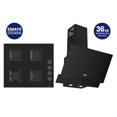 Siyah 2'li Silentart Ankastre Set SS205+D063-SA