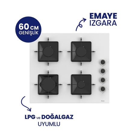 Beyaz 2'li Silentart Ankastre Set SS206+D064-SA