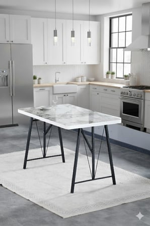 Elfin 70x110 Efes Sabit, 2 Sandalye 1 Bench, Masa Sandalye Takımı, Mutfak Masası Takımı - Kahverengi