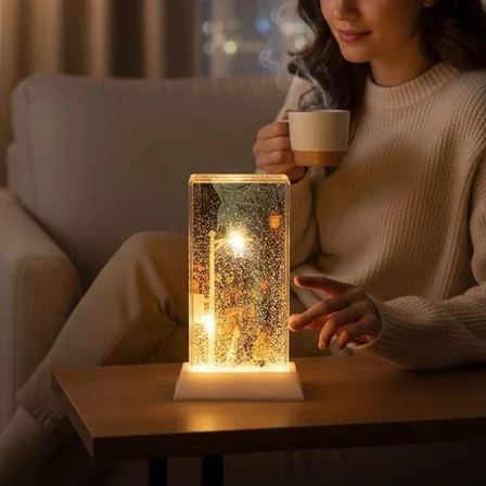  Kişiye Özel LED Işıklı Tatlı Aşıklar Temalı Dekoratif Gece Lambası