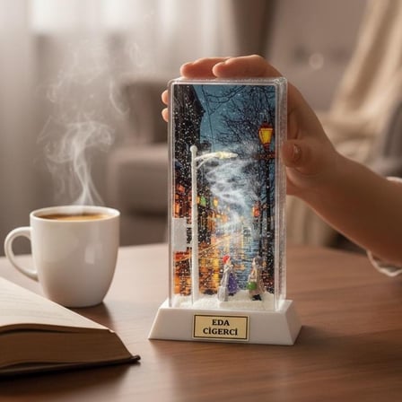  Kişiye Özel LED Işıklı Tatlı Aşıklar Temalı Dekoratif Gece Lambası