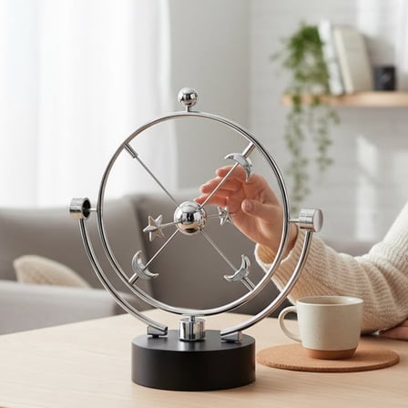 Kişiye Özel Dekoratif Metal Denge Topu – Modern Masaüstü Newton Sarkacı ve Ofis Dekoru
