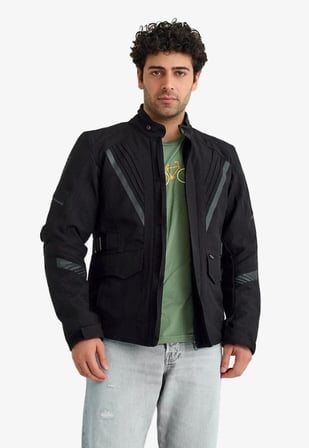 SCUDO ALASKA CORDURA SIYAH KISLIK ERKEK MOTOSIKLET CEKETI