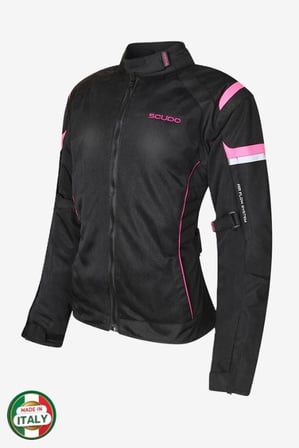 SCUDO LISBON PEMBE KADIN MOTOSIKLET CEKETI