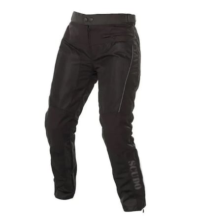 SCUDO MILANO SIYAH YAZLK MOTOSİKLET PANTOLONU