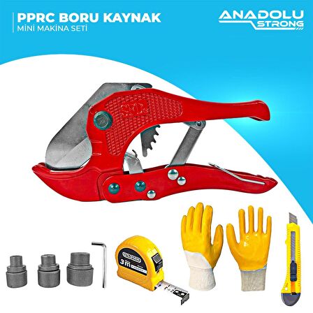 Anadolustrong ANS1026 PPRC Boru Kaynak Mini Makina Seti (3Metre,Eldiven ve Falçata  Hediye)