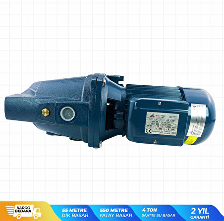 İbeltech Jet1500AH 2Hp Bakır Sargılı 1'' 55 Metre Dik Basar Jet Pompa