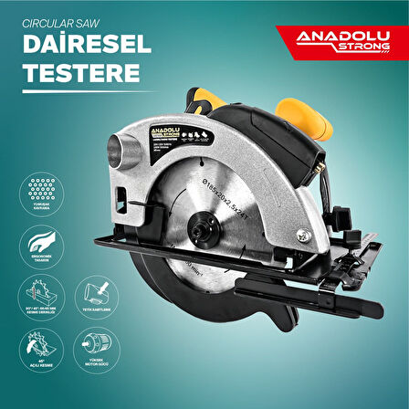 Anadolustrong ANS1008 1200W Daire Testere Sunta Kesme Makinesi Elmas Uçlu Bıçak