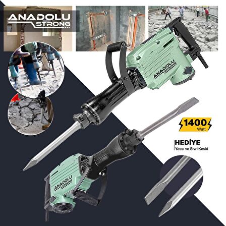 ANS1059 Profesyonel 25 Joule 14 Kg Kırıcı Hilti Matkap 2 Adet Uc Hediyeli