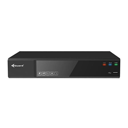 Vguard VG-16C2A-LRPU 16 Kanal 5MP-H H.265+ 2 Disk 5in1 Sesli Hibrit Kayıt Cihazı